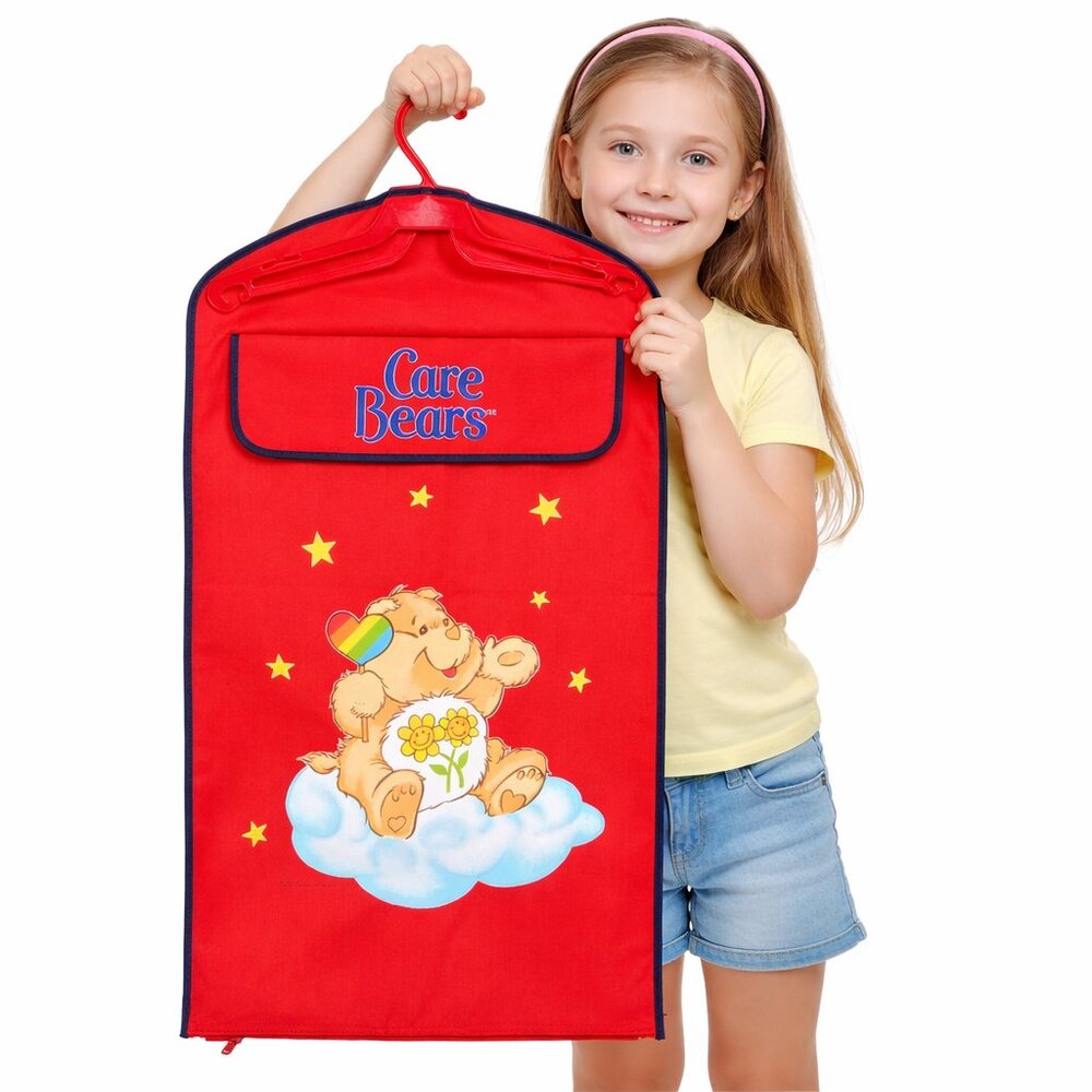 Vintage 1980s Care Bears Red Canvas Garment Bag Friend Bear